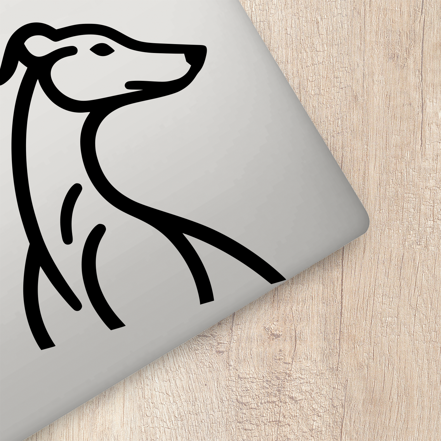Minimalist Greyhound Profile Sticker