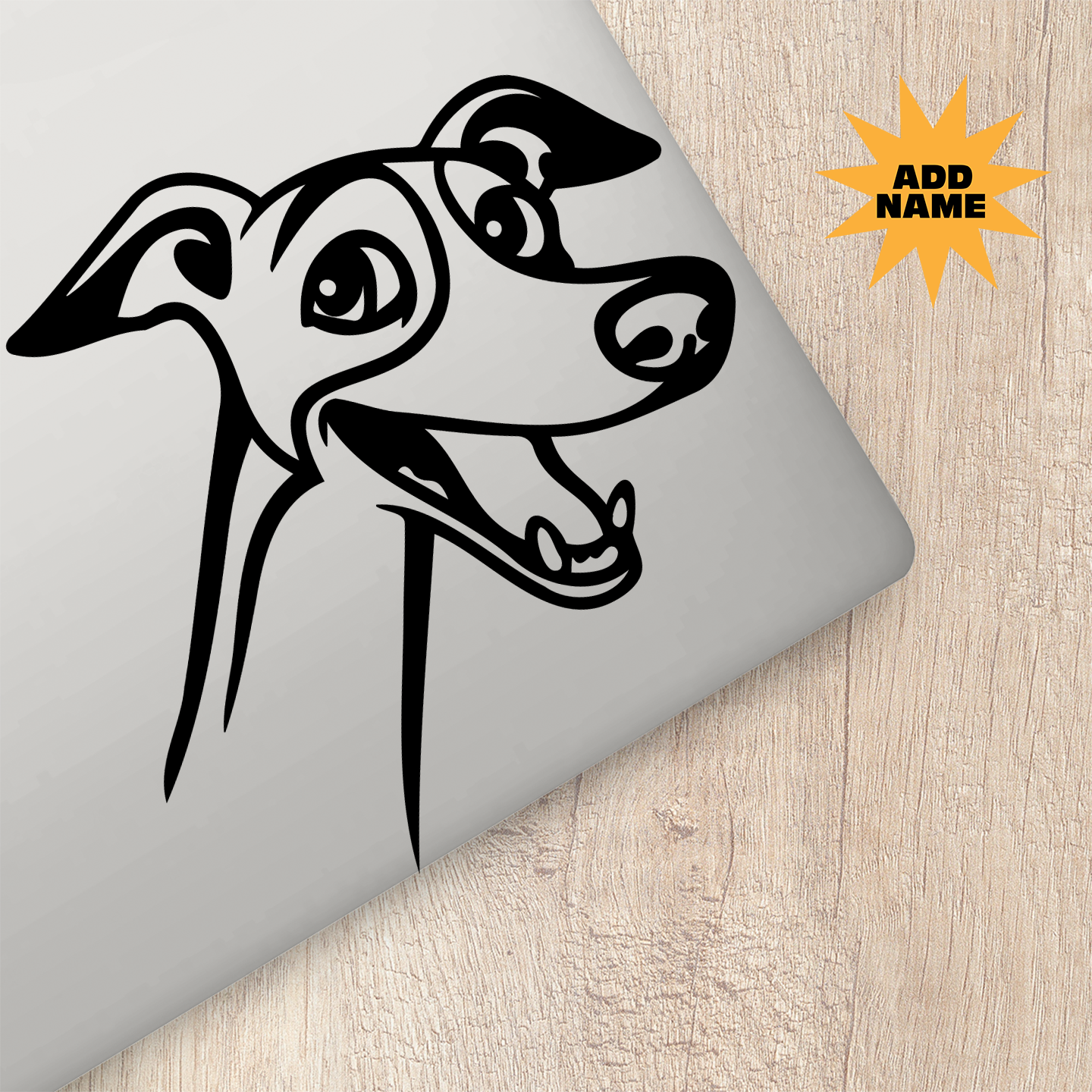 Greyhound Cartoon Sticker