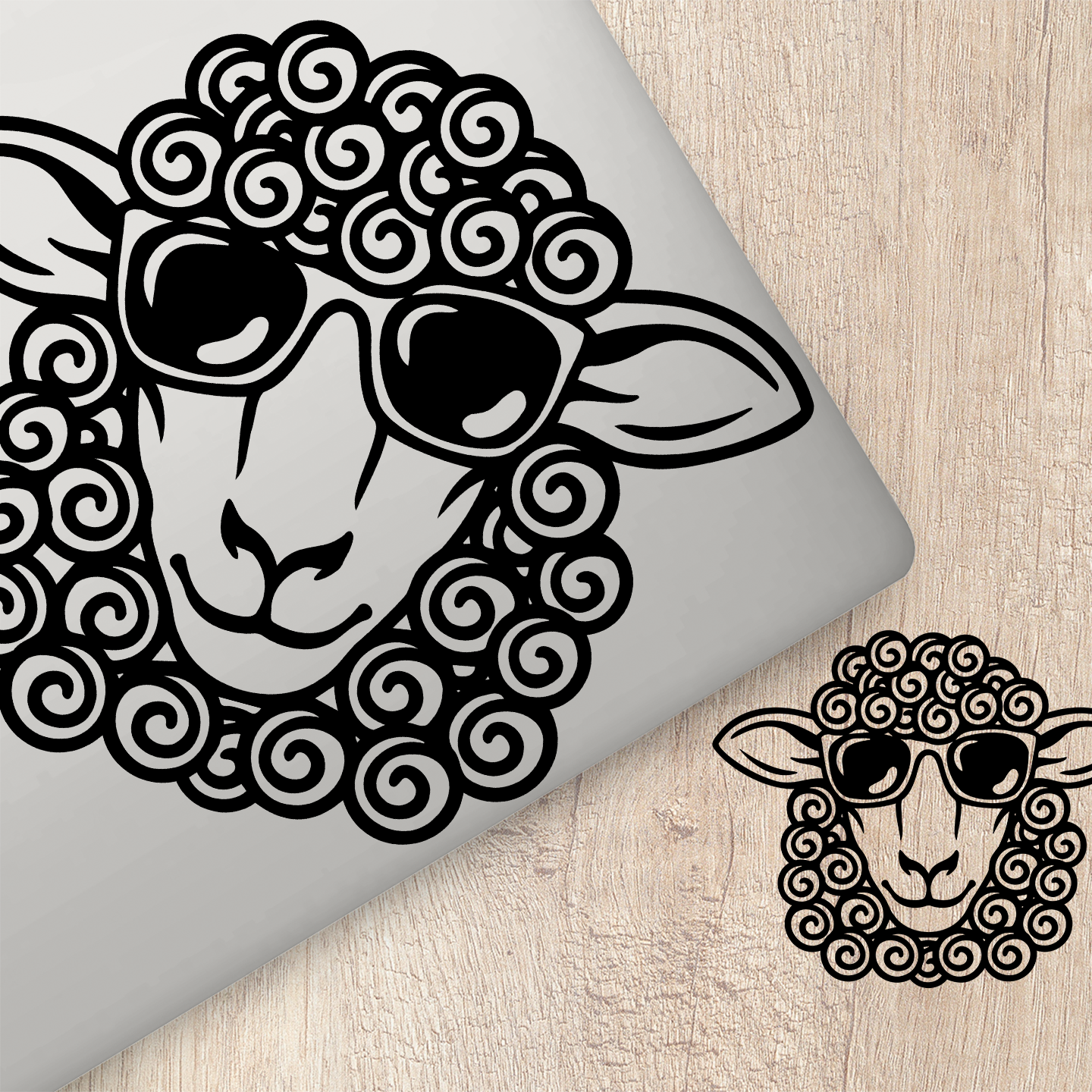 Curly Sheep Sticker