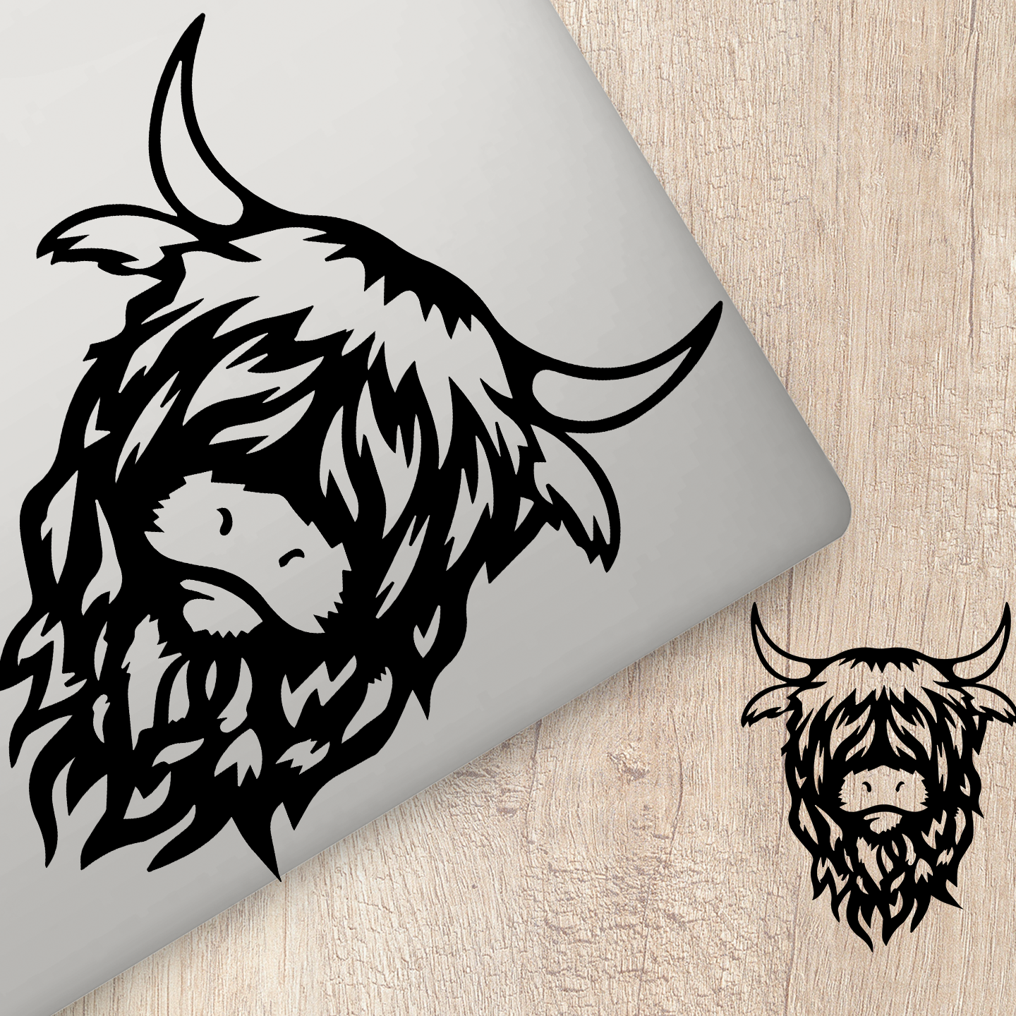 Highland Cow Sticker | Cow Stickers For Cars – Pet Stickers Australia
