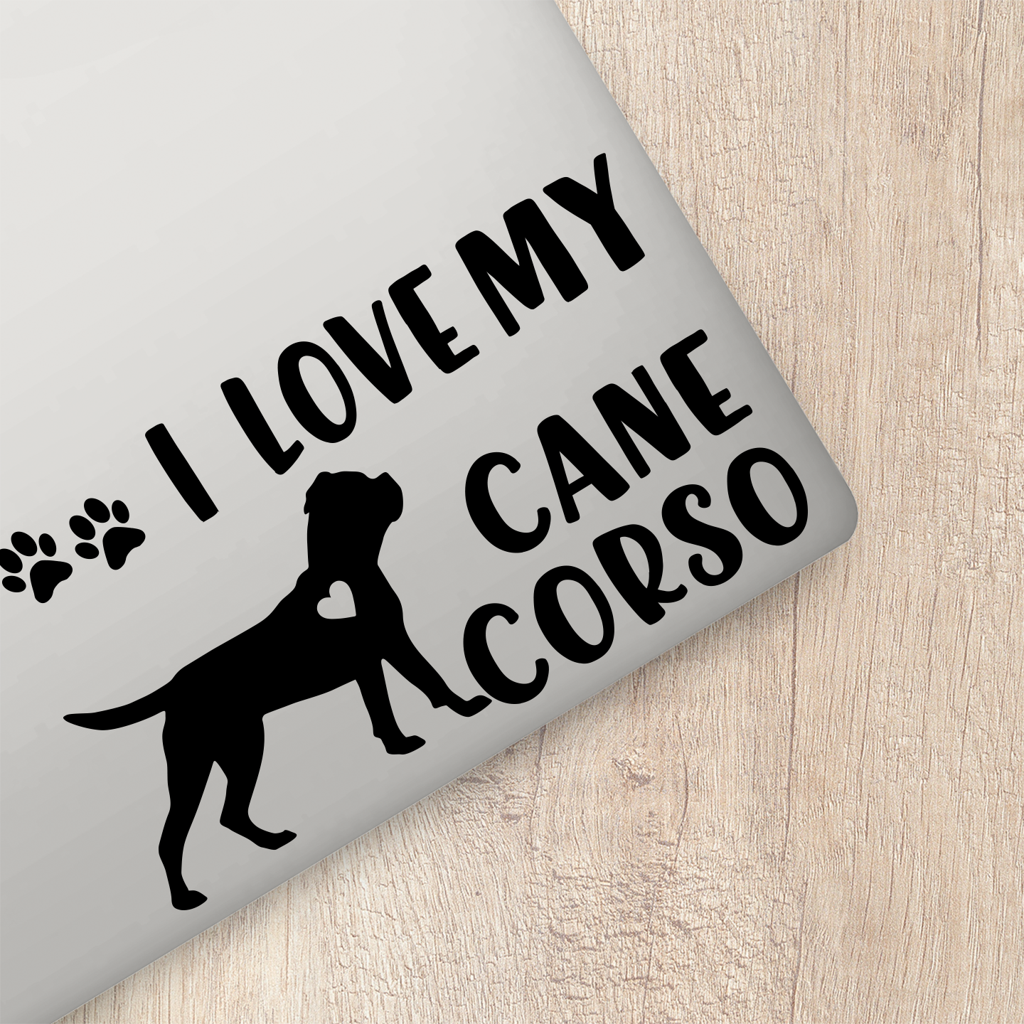 I Love My Cane Corso Sticker