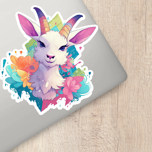 Pastel Goat Holographic Sticker