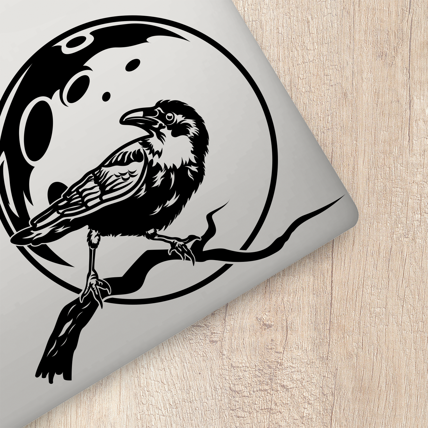 Raven Moon Sticker | Pagan Stickers For Cars Australia – Pet Stickers ...