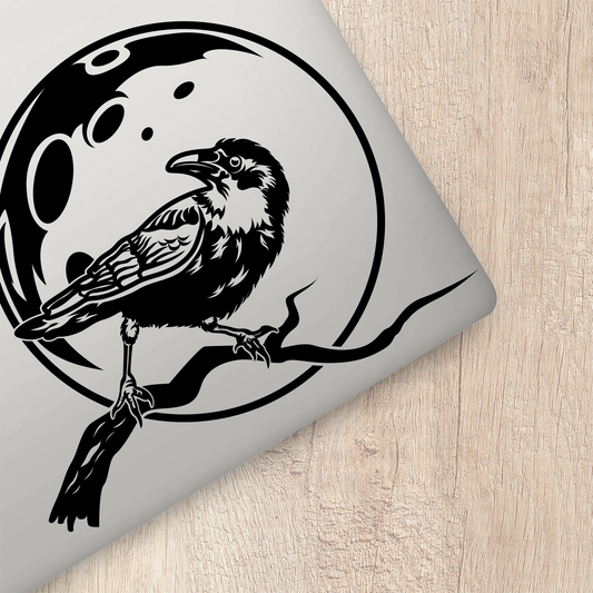 Raven Moon Sticker
