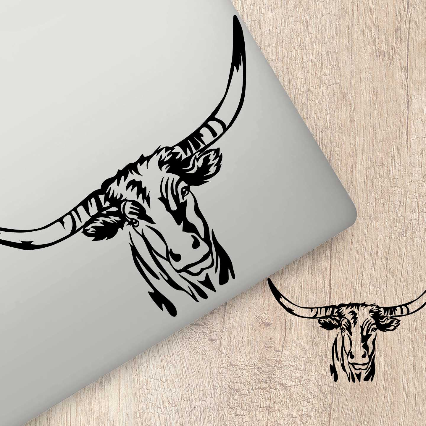Texas Longhorn Bull Sticker | Cattle Stickers For Cars Australia – Pet ...