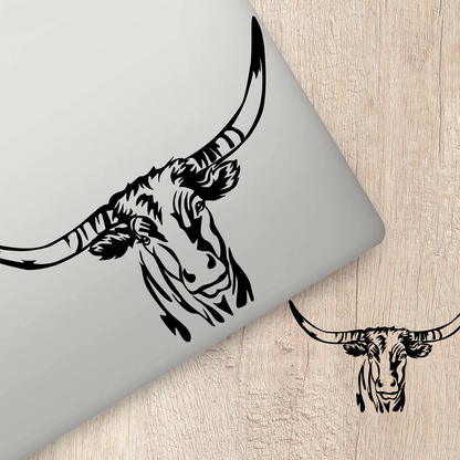 Texas Longhorn Bull Sticker