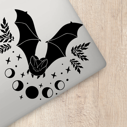 Moon Phases Bat Sticker