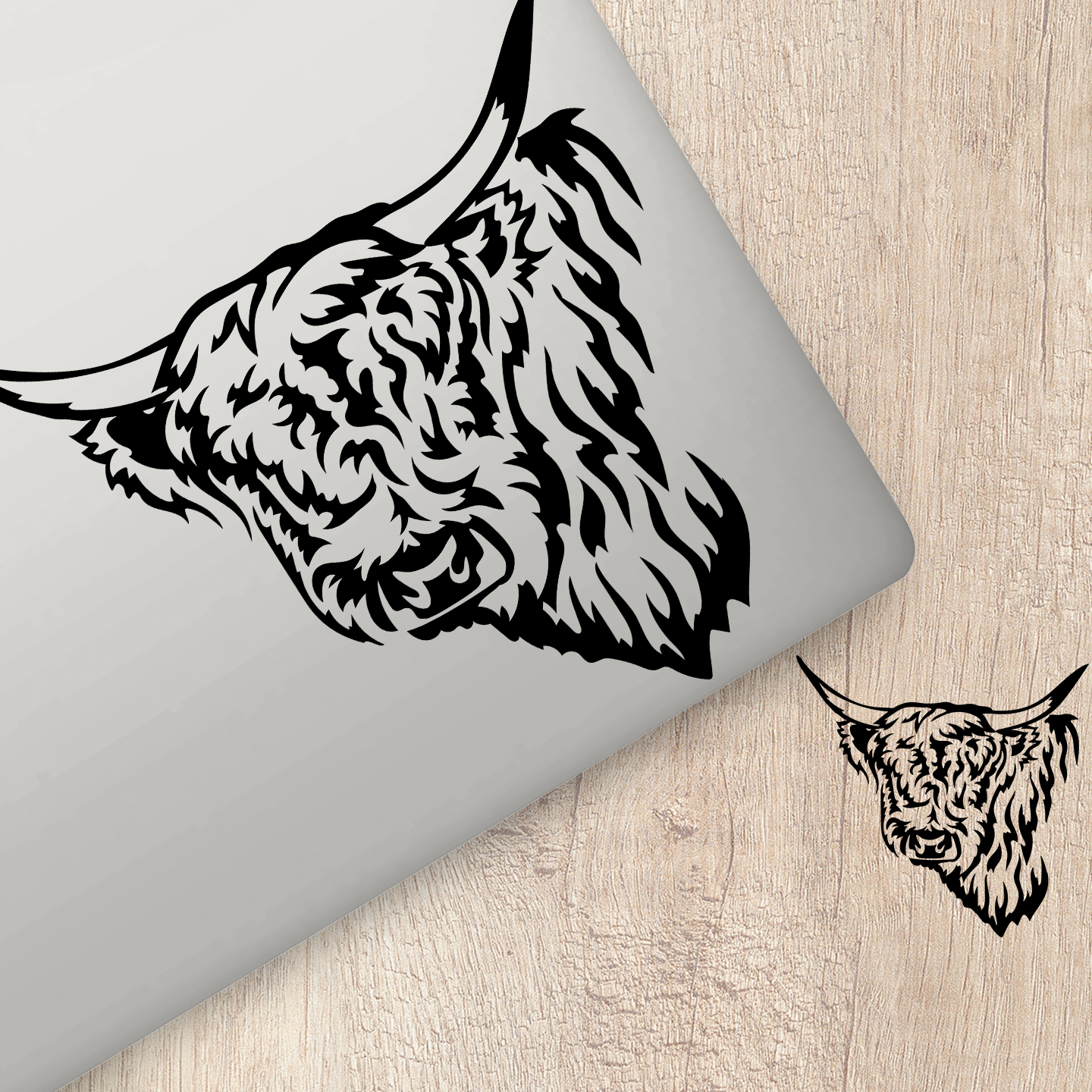 Highland Cow Sticker | Cow Stickers For Cars – Pet Stickers Australia