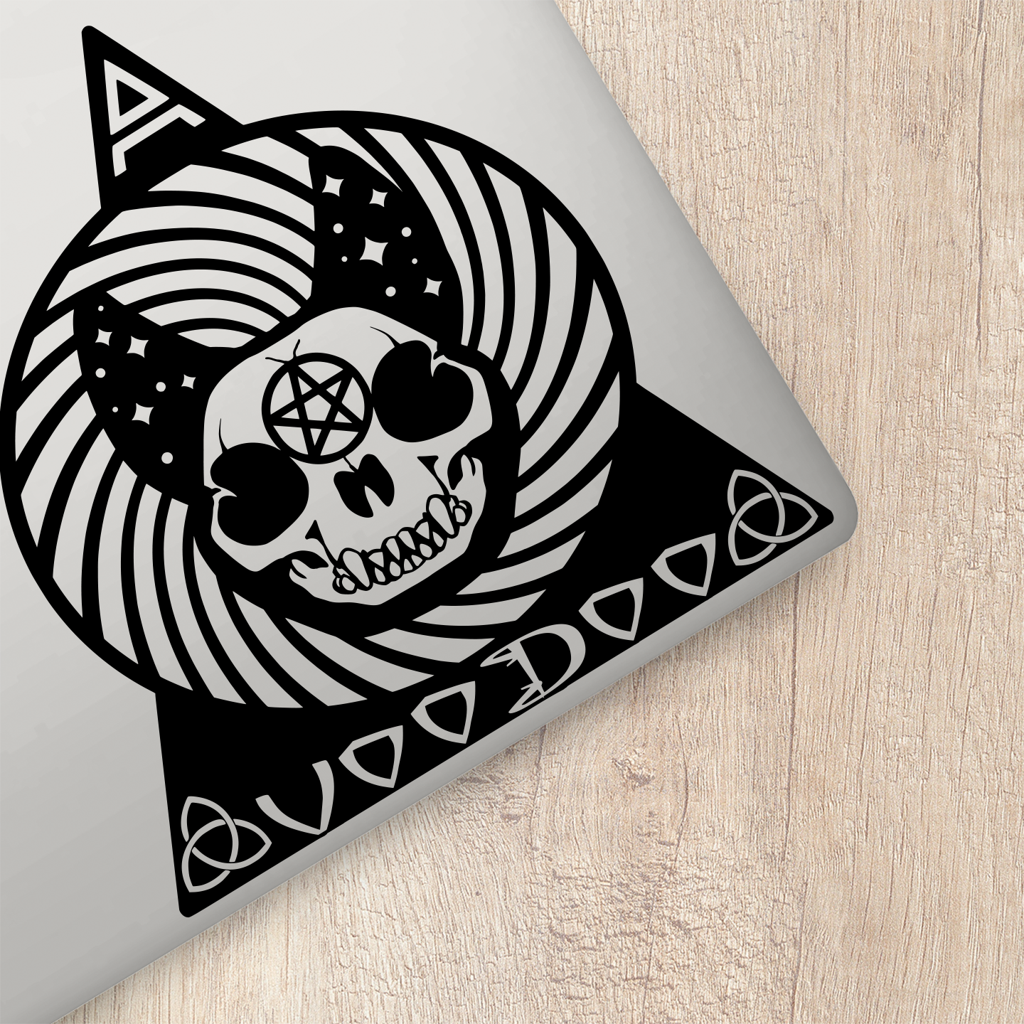 Voodoo Cat Skull Sticker