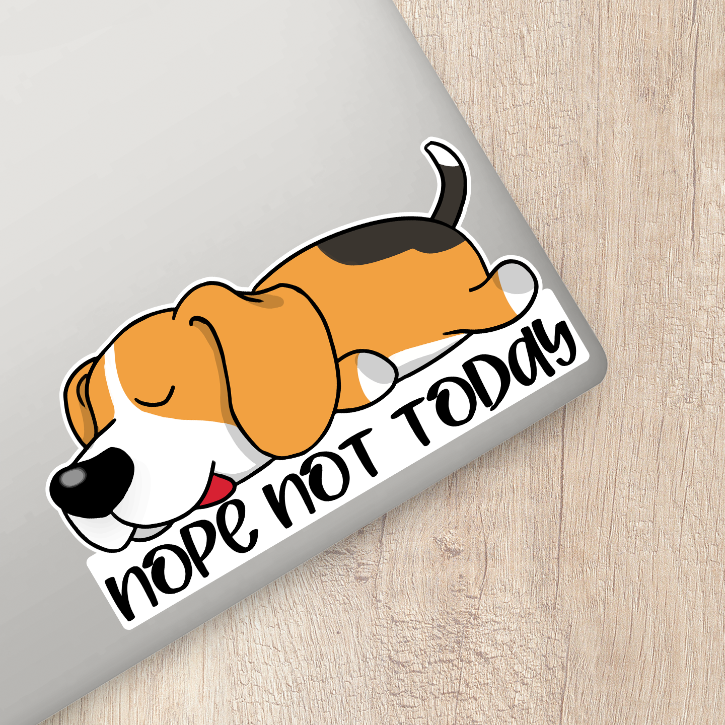 Beagle Nope Not Today Stickers