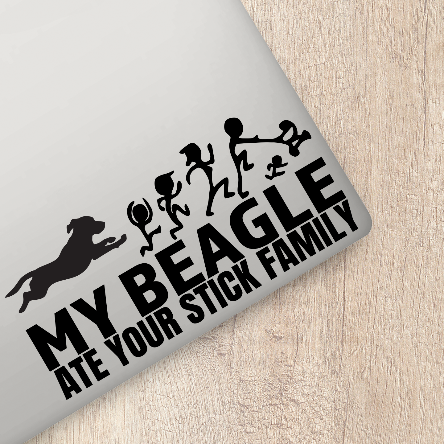 My Beagle Ate Your Stick Family Sticker