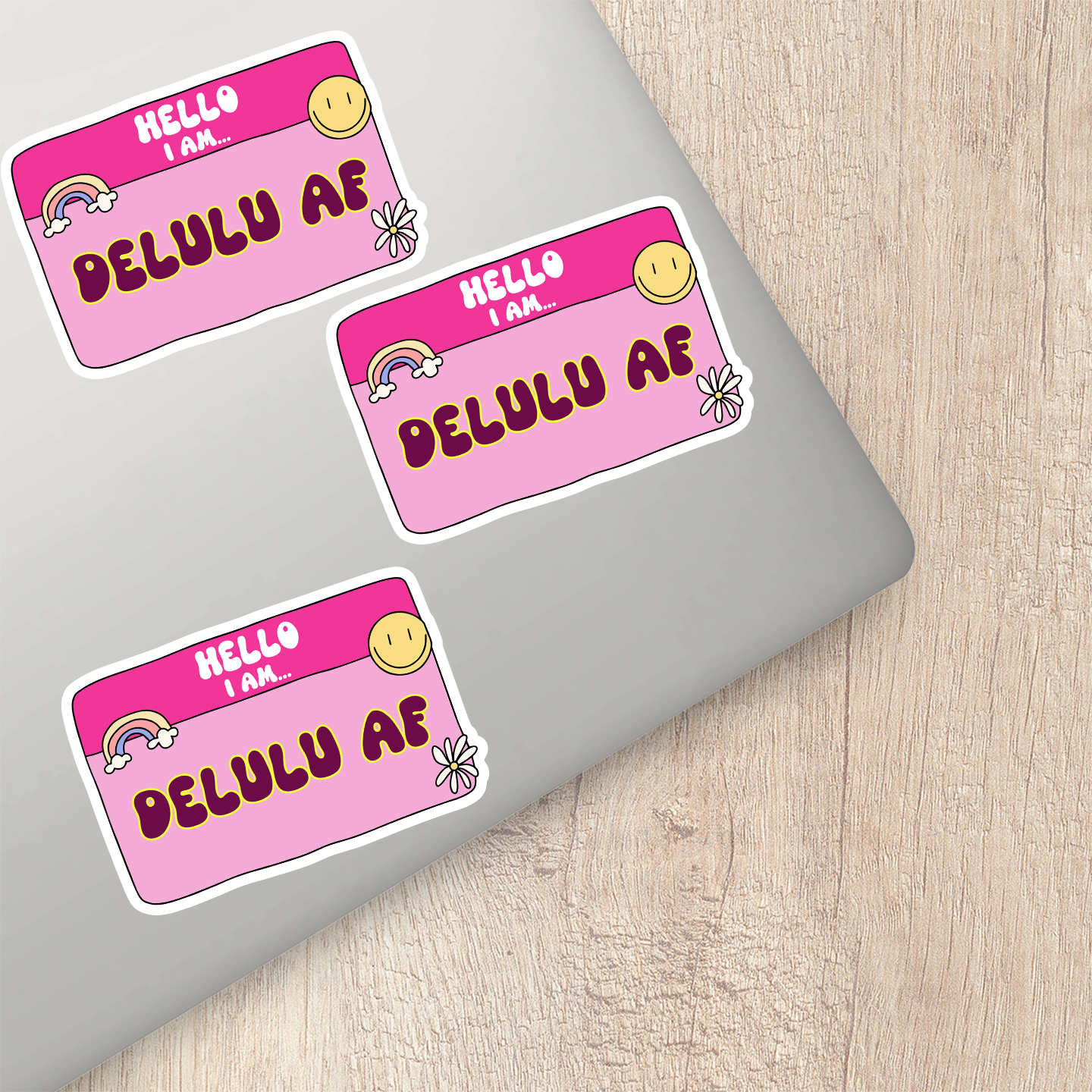 Hello I Am Delulu AF Stickers