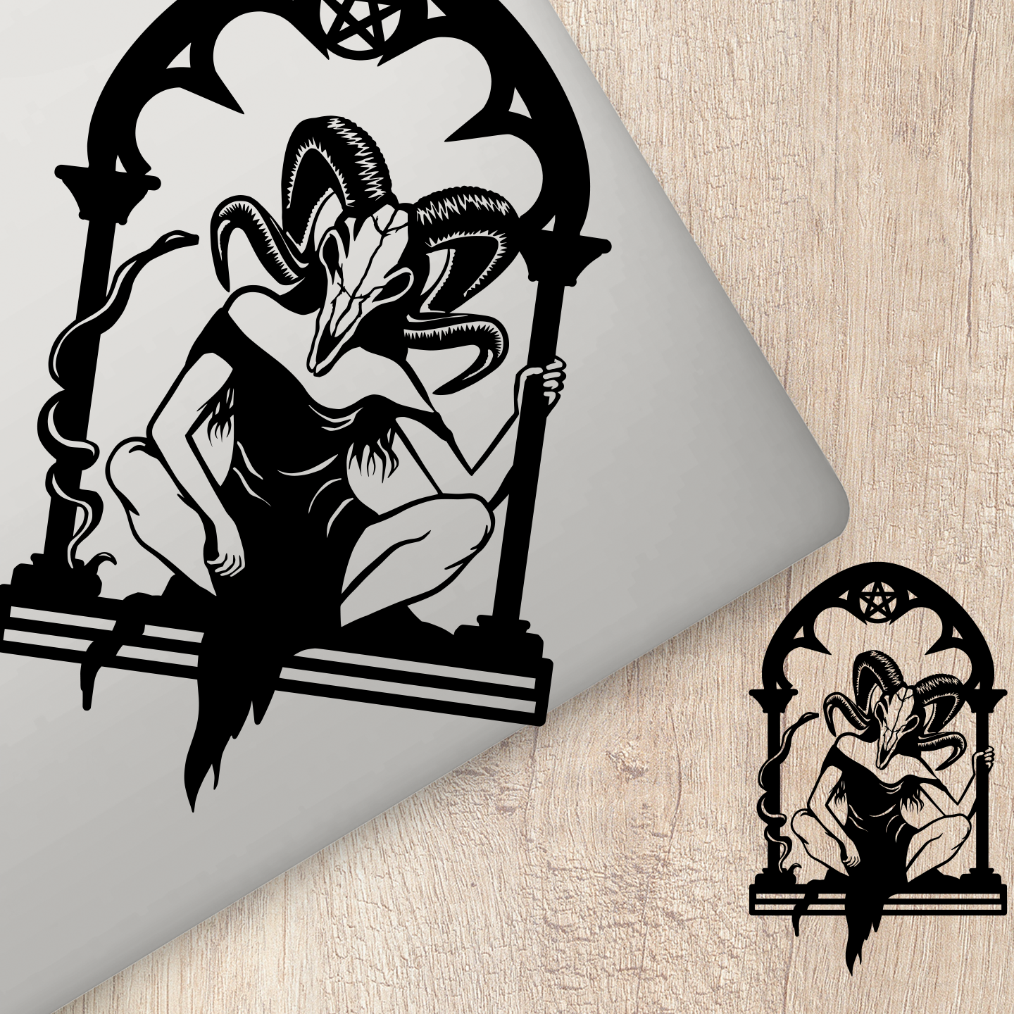 Skull Woman Baphomet Sticker