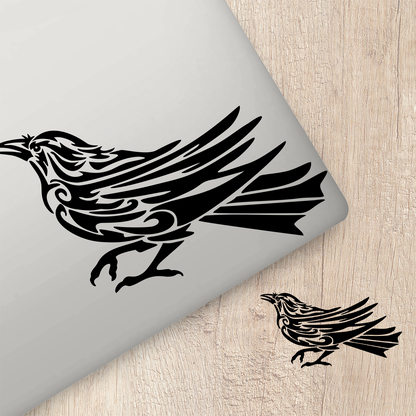 Tribal Crow Sticker