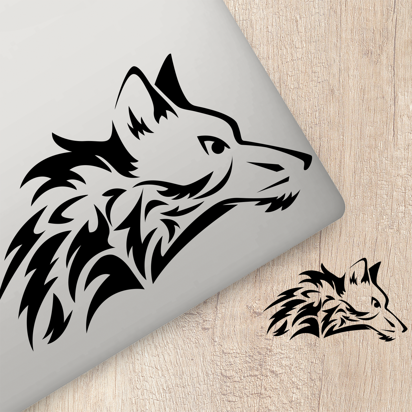 Tribal Wolf Sticker