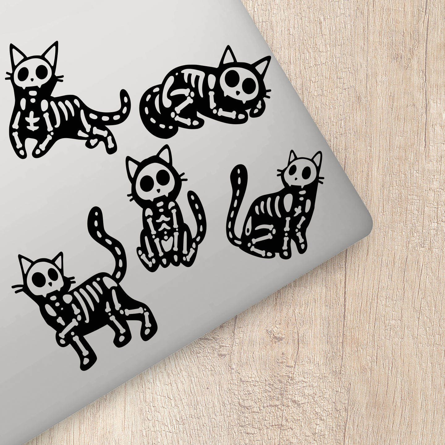 Skeleton Cat Stickers | Goth Cat Stickers For Cars Australia – Pet ...