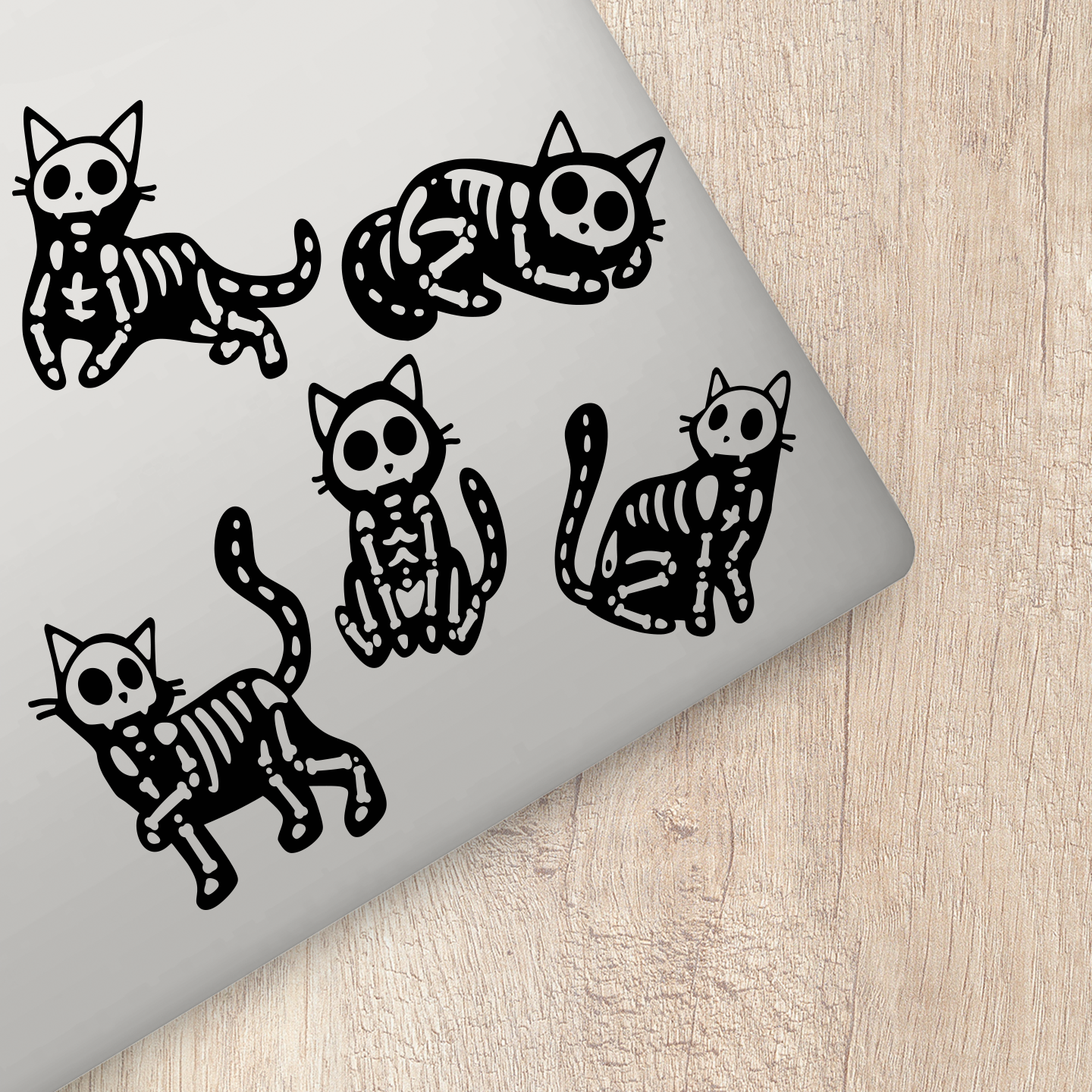 Skeleton Cat Stickers