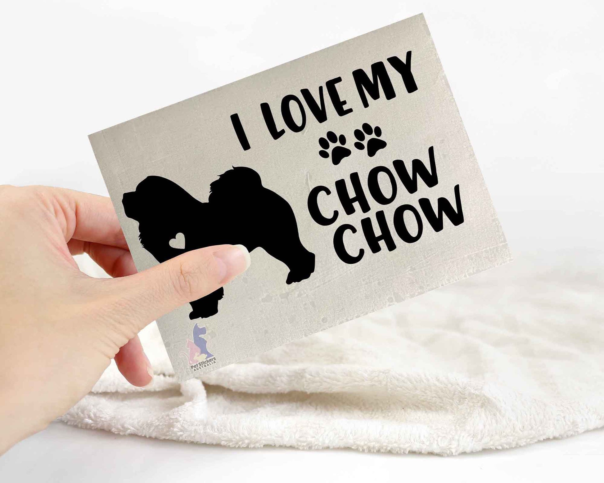 I Love My Chow Chow Sticker