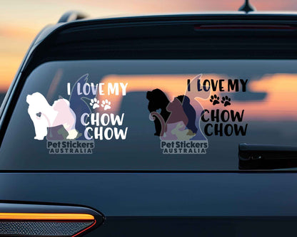 I Love My Chow Chow Sticker