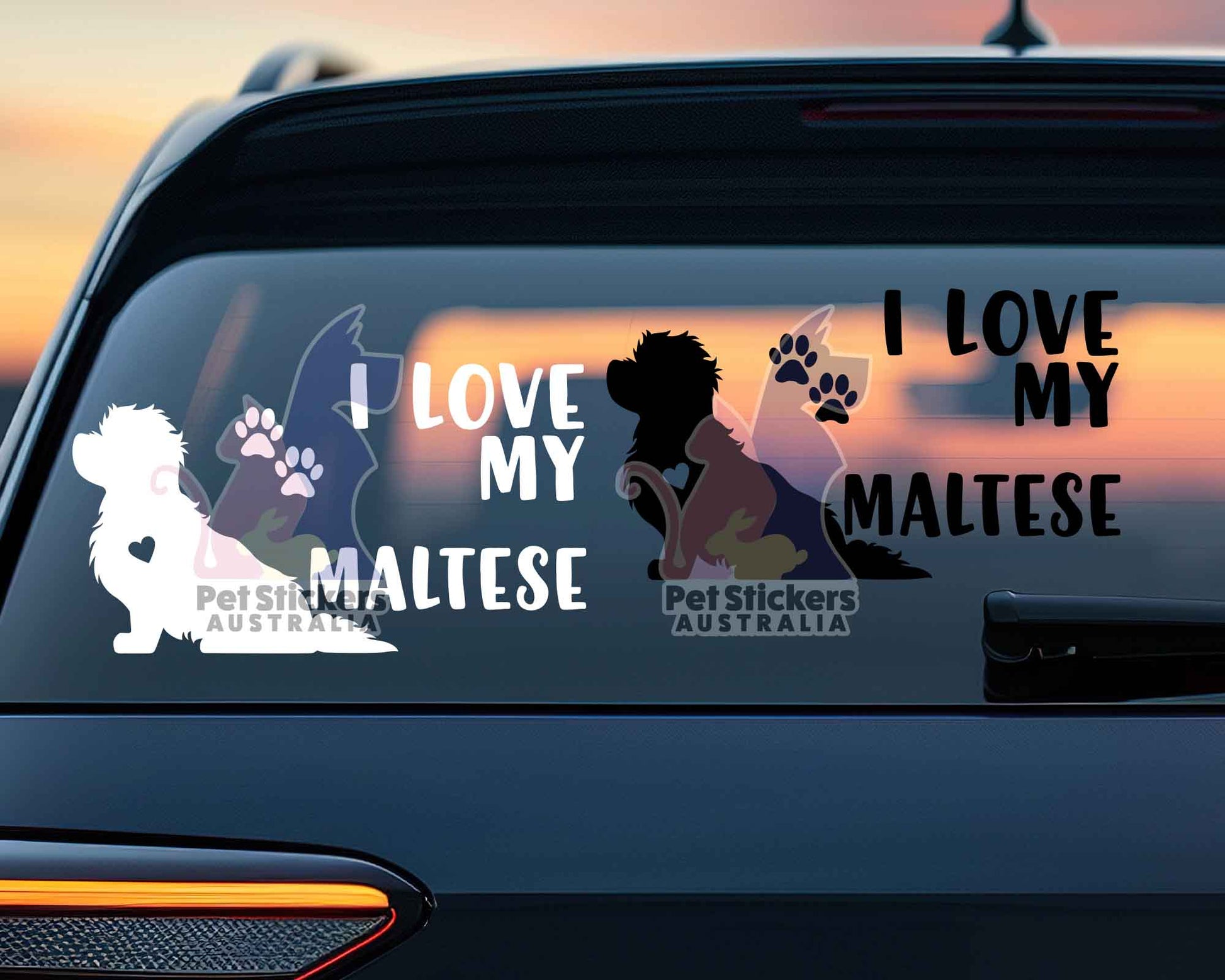 I Love My Maltese Sticker