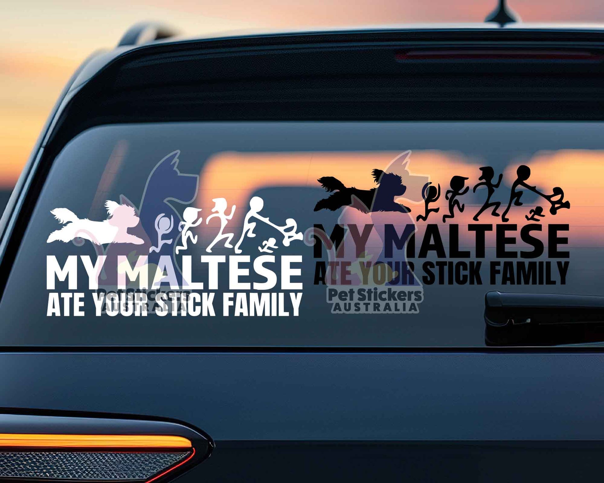 My Maltese Ate Your Stick Family Sticker