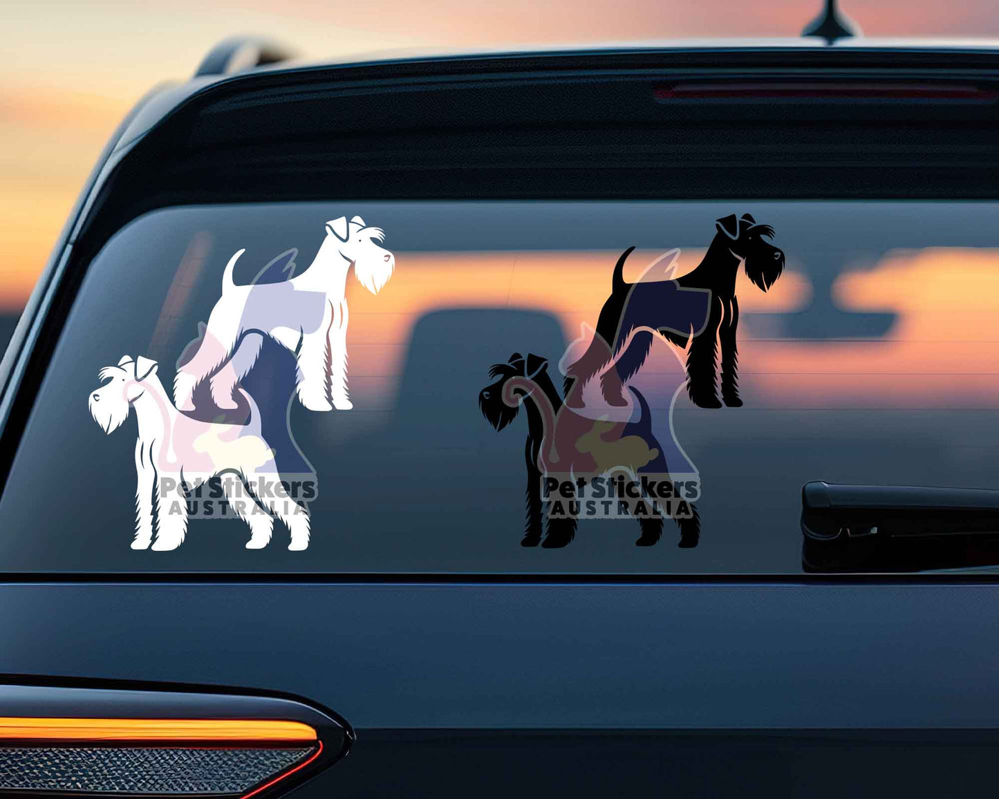 Miniature Schnauzer Silhouette Stickers