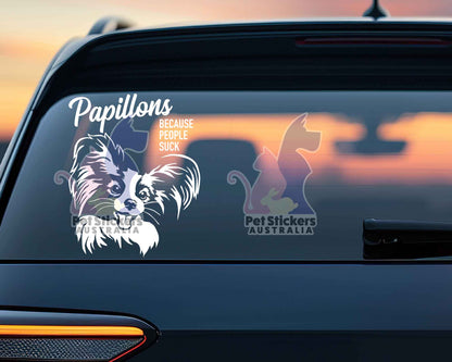 Papillons Because People Suck™ Sticker