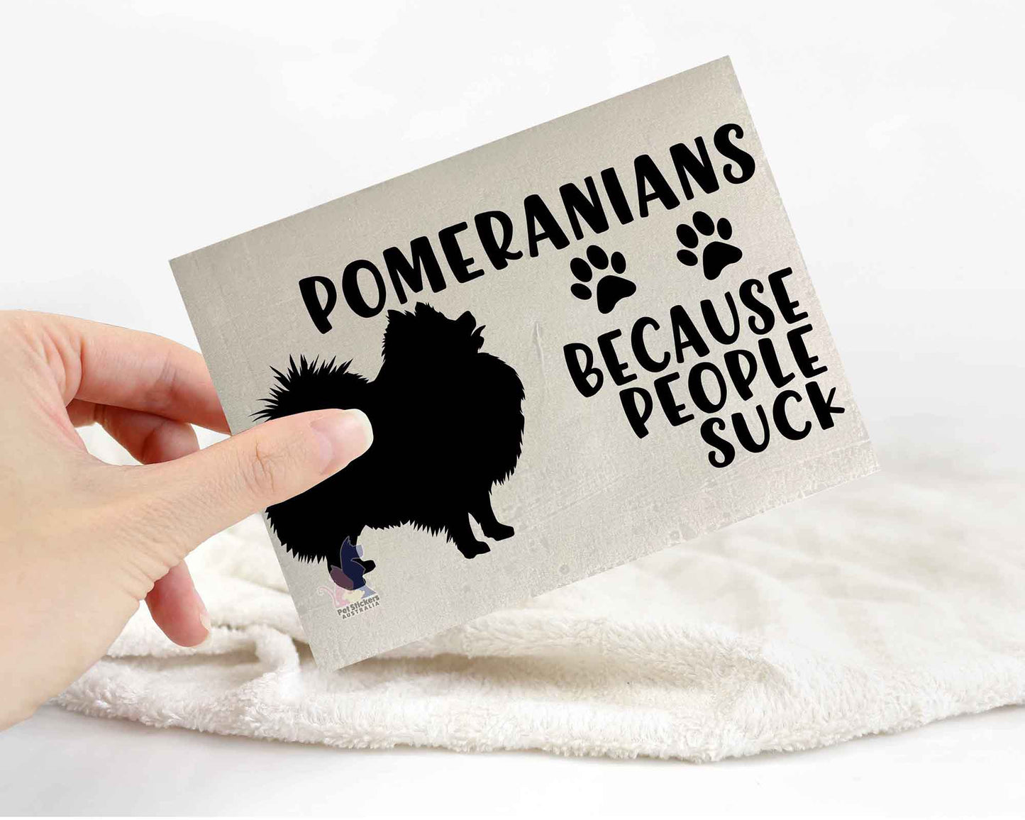 Pomeranians Because People Suck™ Sticker