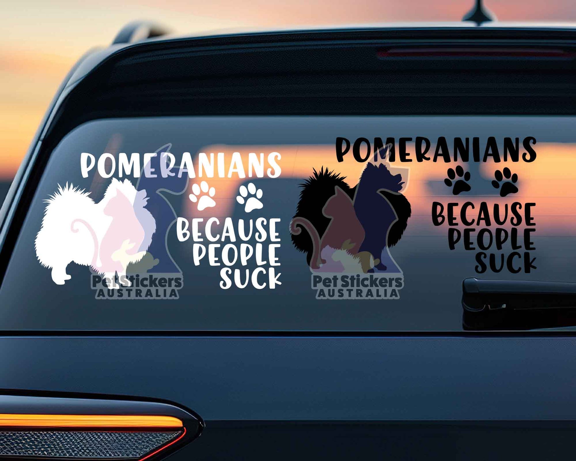 Pomeranians Because People Suck™ Sticker