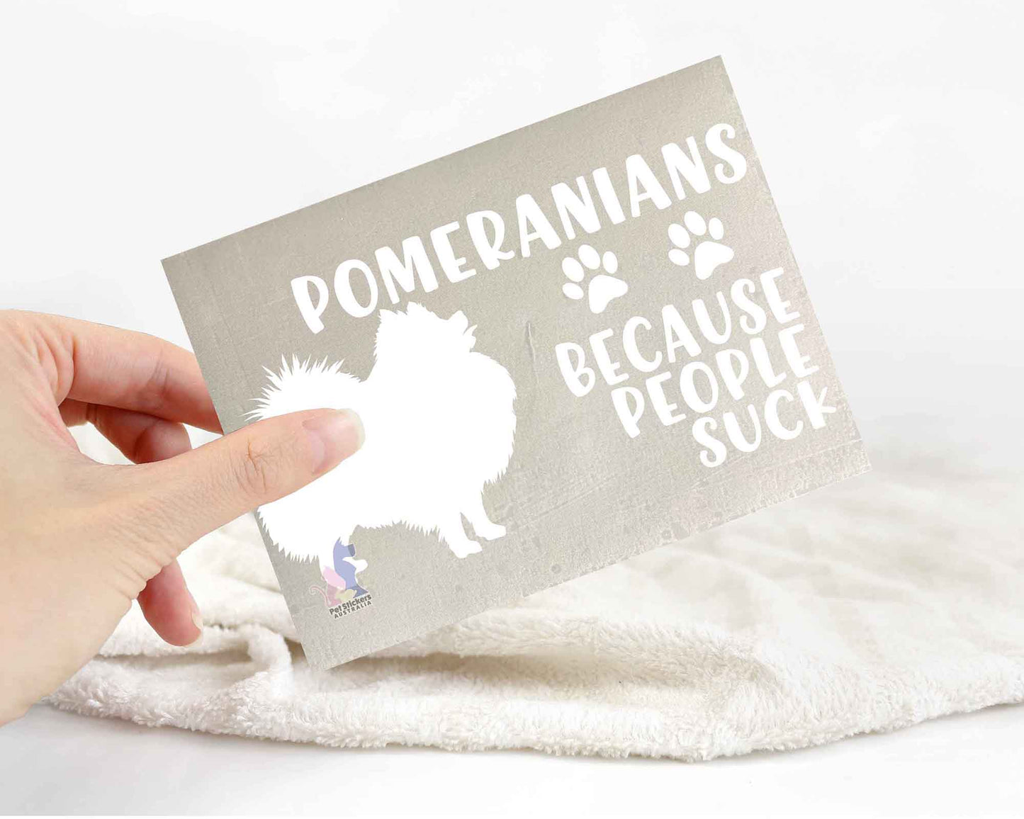 Pomeranians Because People Suck™ Sticker