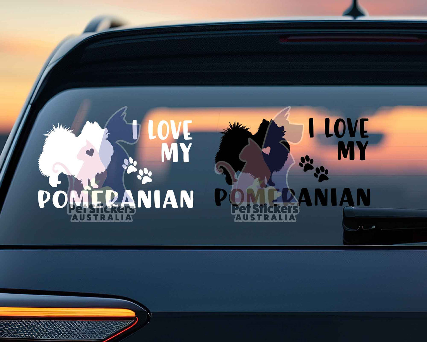 I Love My Pomeranian Sticker