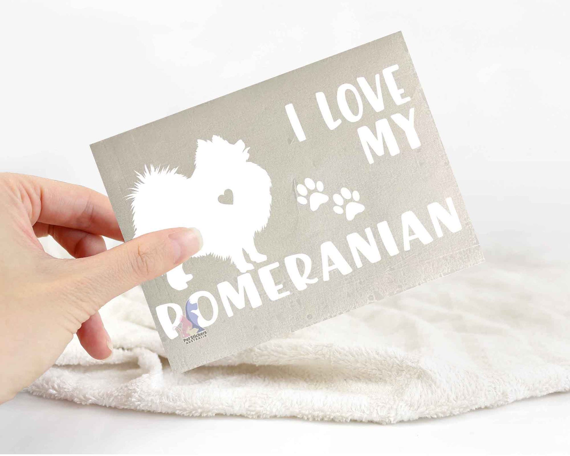 I Love My Pomeranian Sticker