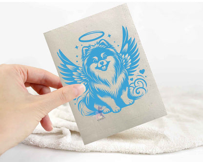 Pomeranian Angel Wings Halo Sticker