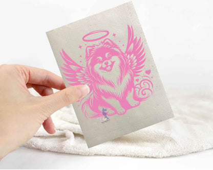 Pomeranian Angel Wings Halo Sticker