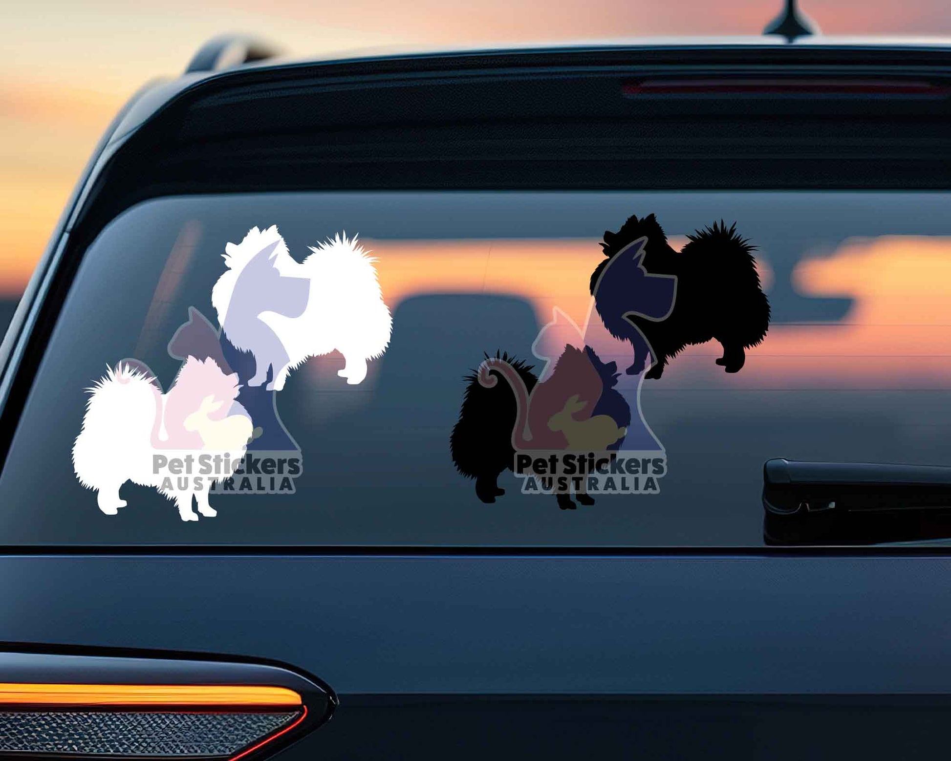 Pomeranian Silhouette Stickers