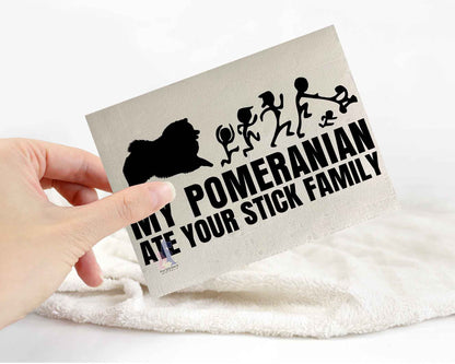 My Pomeranian Ate Your Stick Family Sticker