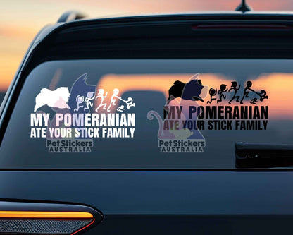 My Pomeranian Ate Your Stick Family Sticker