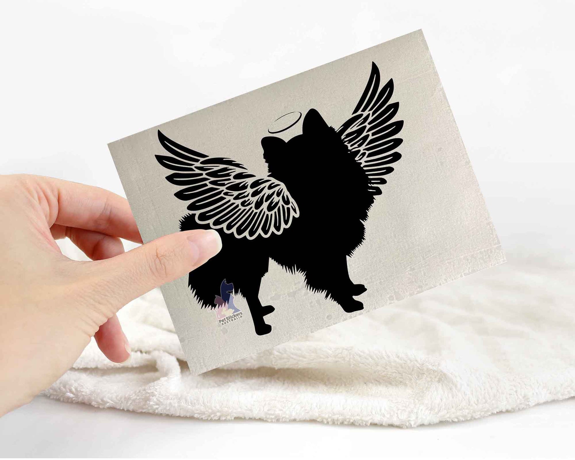 Pomeranian With Wings Sticker