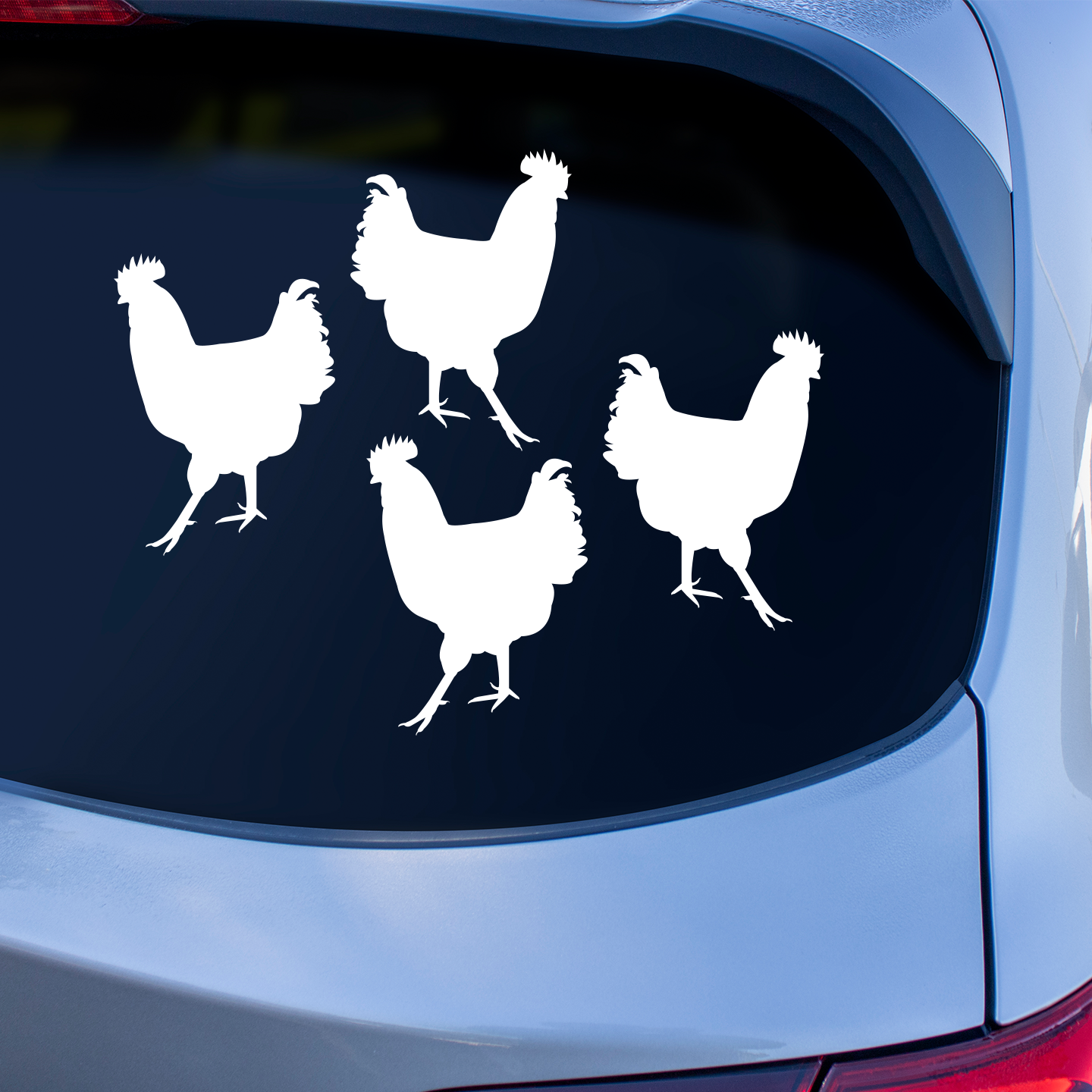 Rhode Island Red Chicken Silhouette Stickers