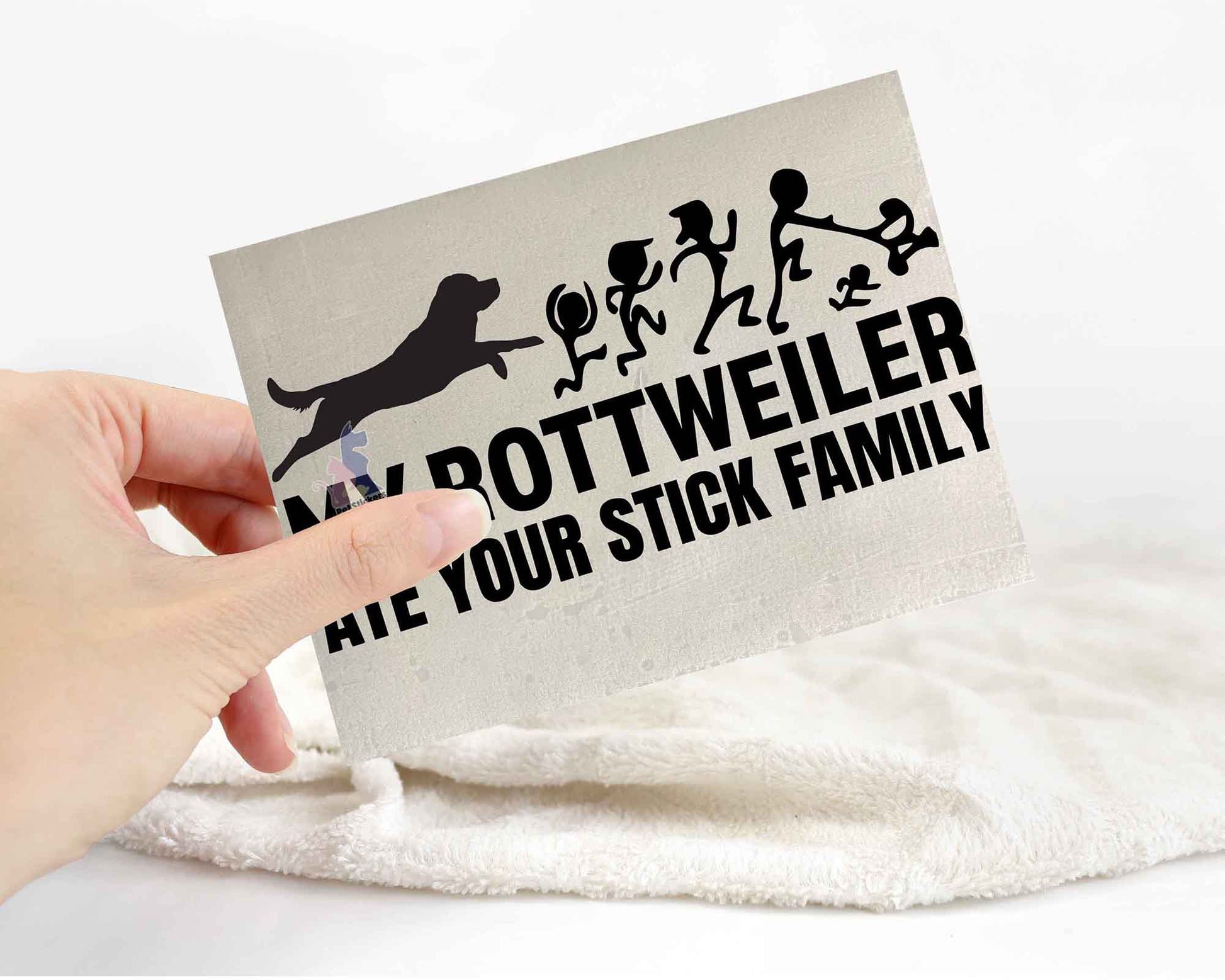 My Rottweiler Ate Your Stick Family Sticker