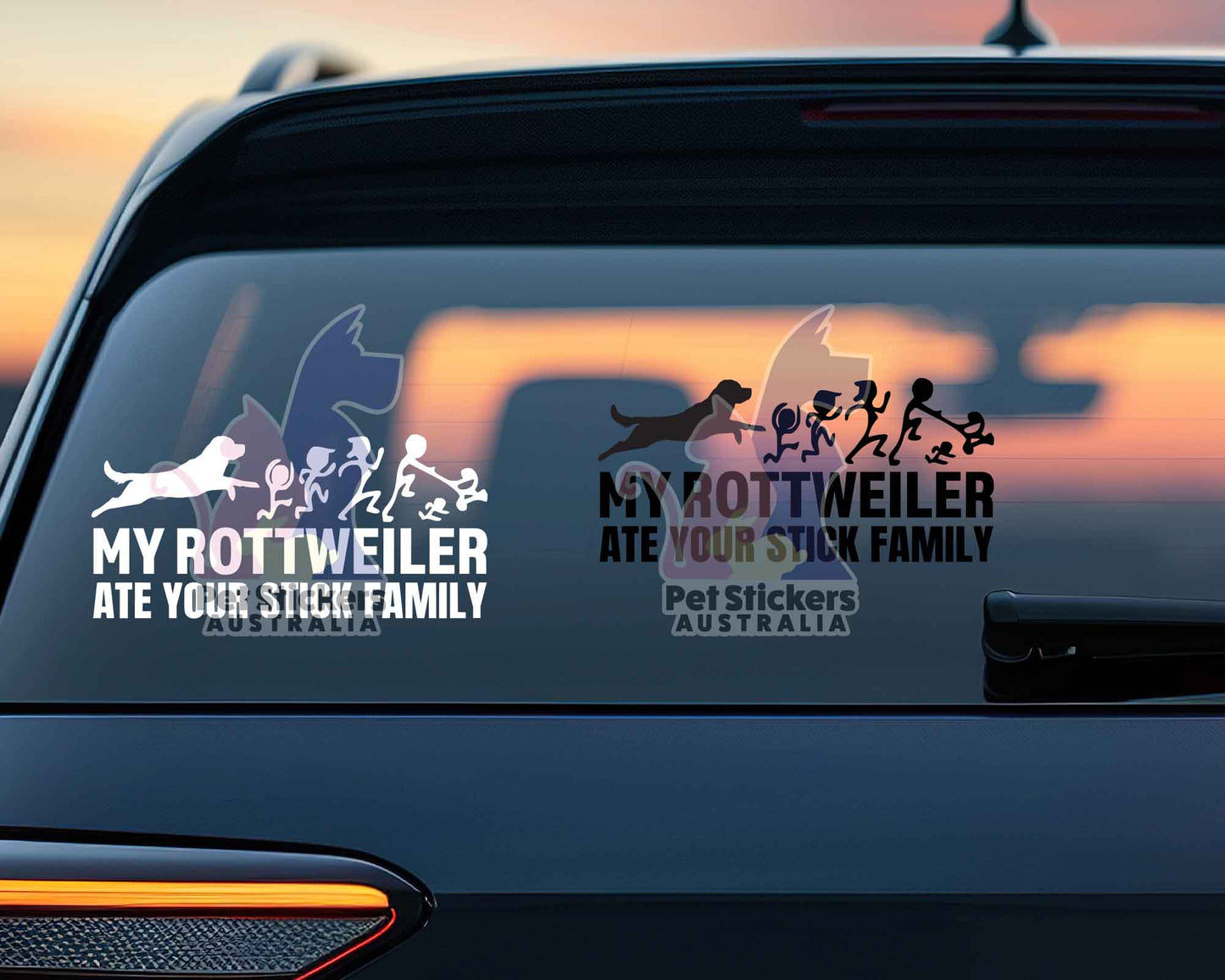 My Rottweiler Ate Your Stick Family Sticker