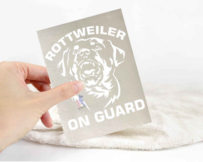 Rottweiler On Guard Sticker