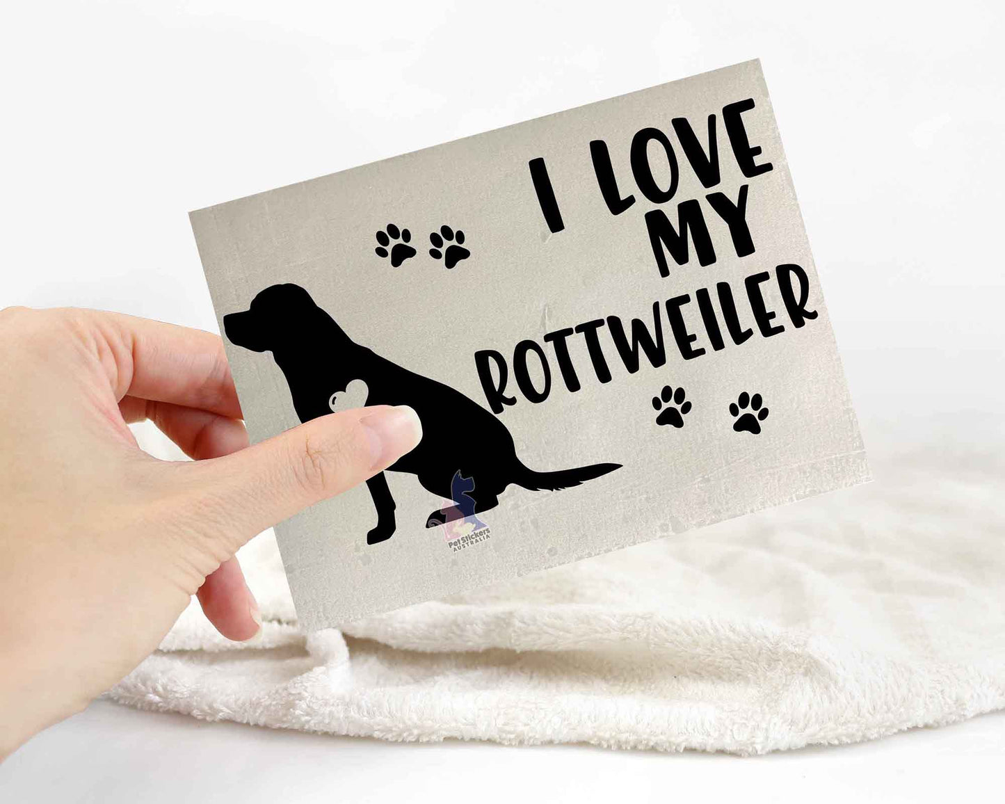 I Love My Rottweiler Sticker