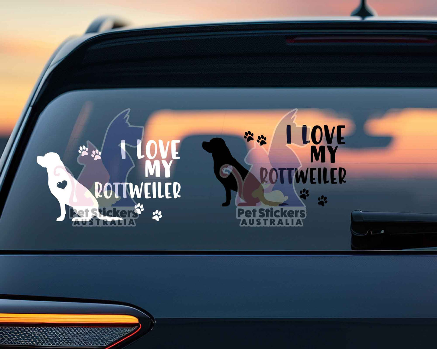 I Love My Rottweiler Sticker