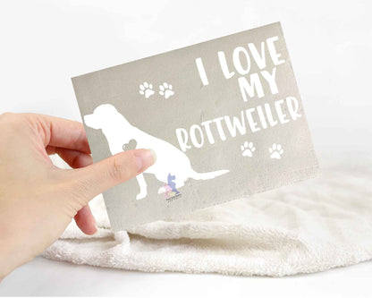 I Love My Rottweiler Sticker