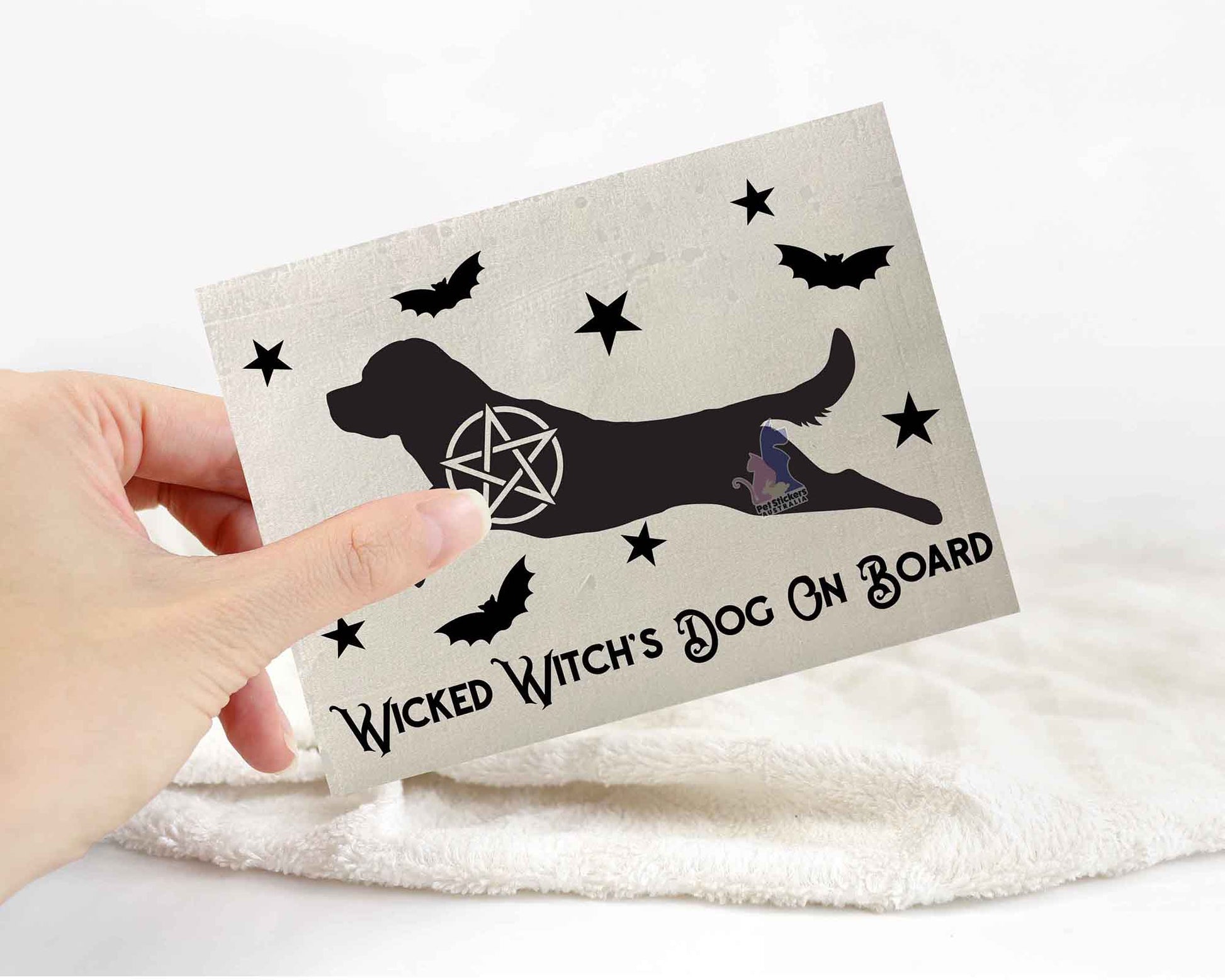 Wicked Witch's Dog On Board Rottweiler Sticker