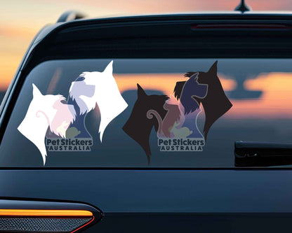 Schnauzer Silhouette Stickers