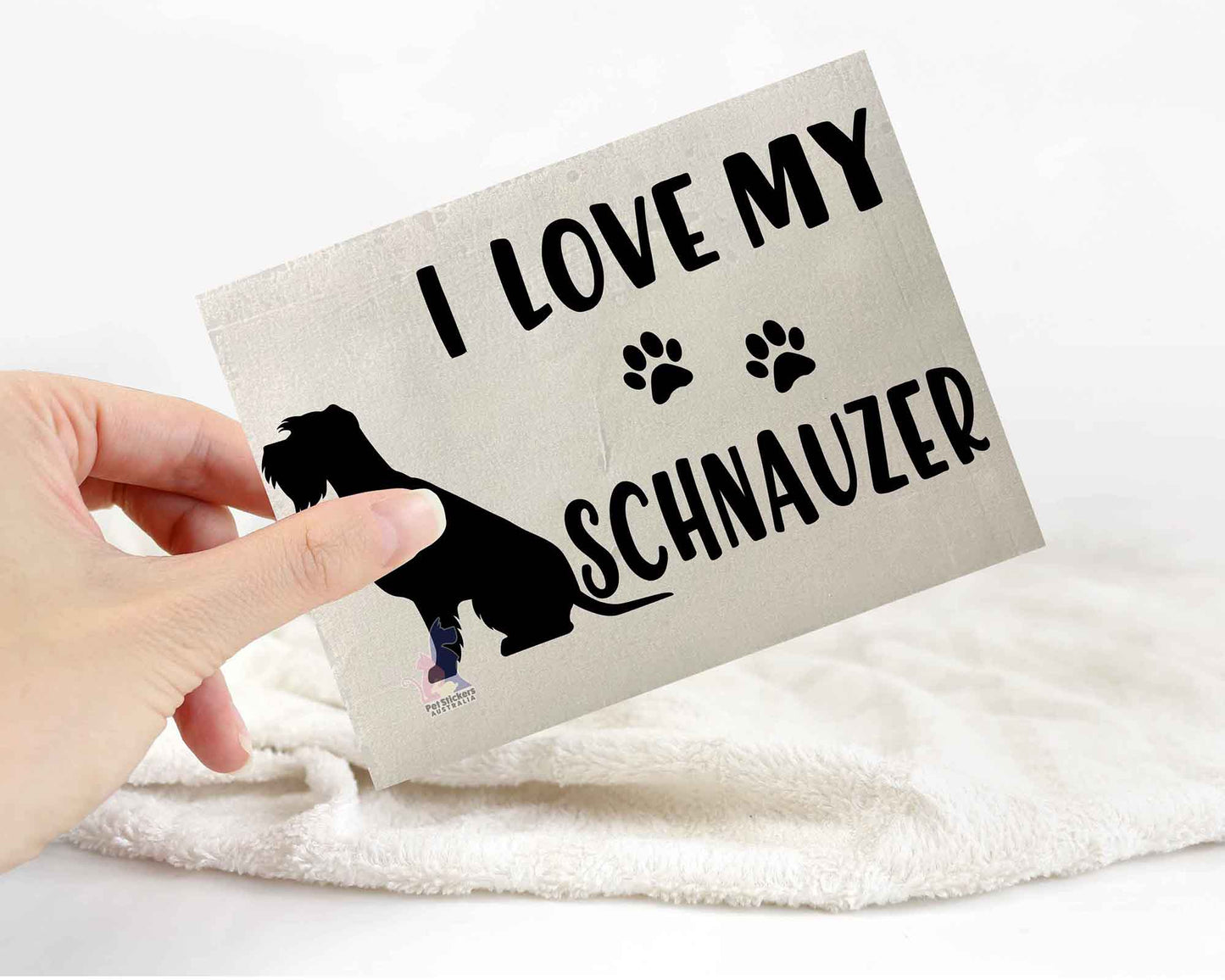 I Love My Schnauzer Sticker