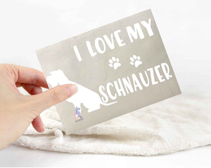 I Love My Schnauzer Sticker