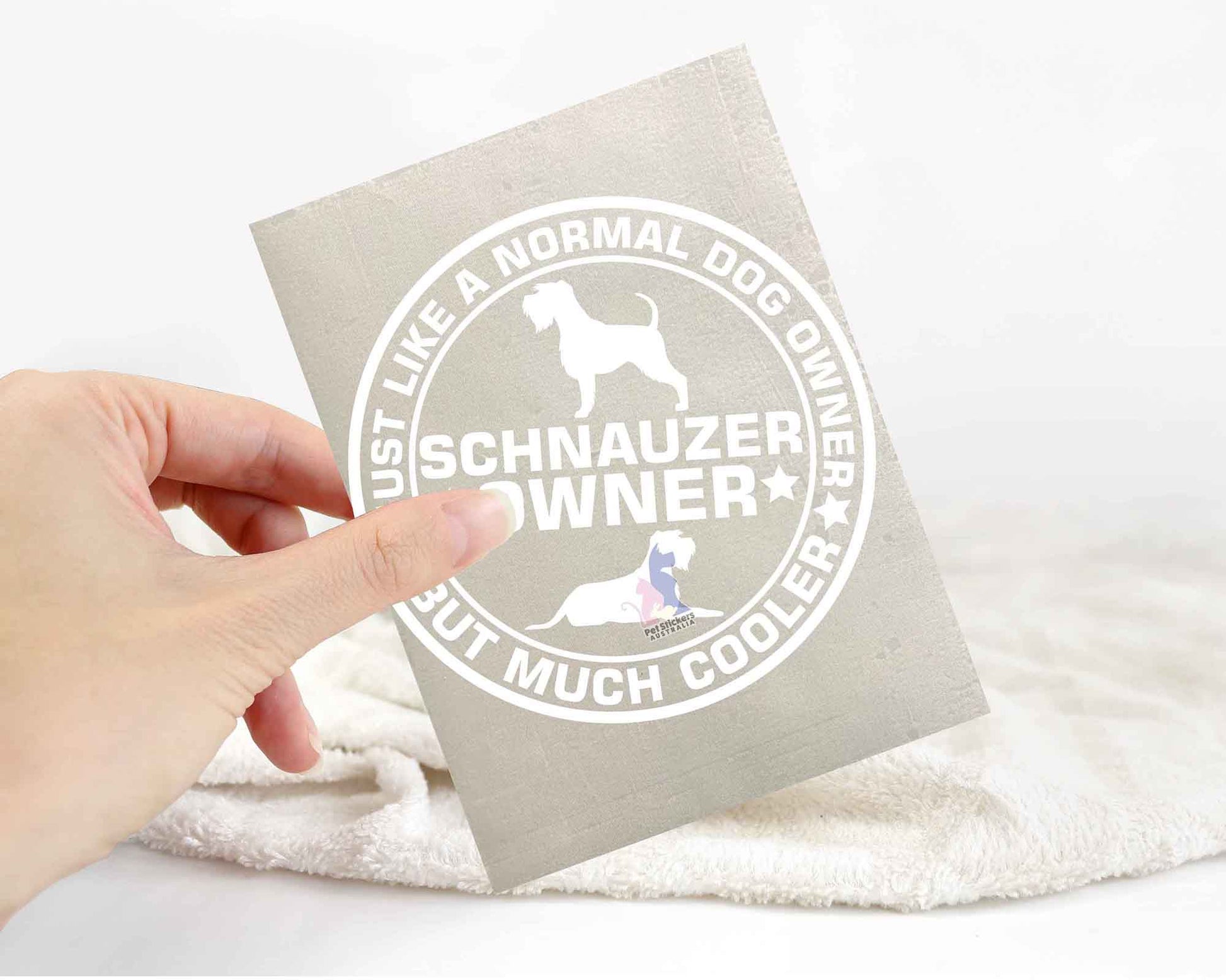 Schnauzer Dog Owner But Cooler Sticker